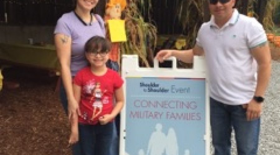 Military/Veterans and their families enjoy a day of apple picking