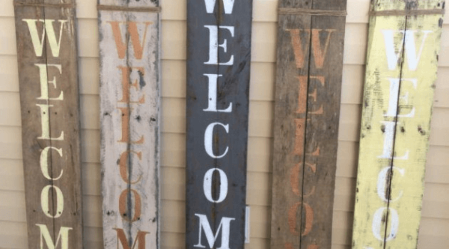 Rustic Pallet Welcome Sign Building Workshop